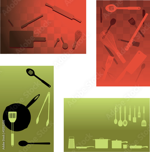 Four catering backgrounds