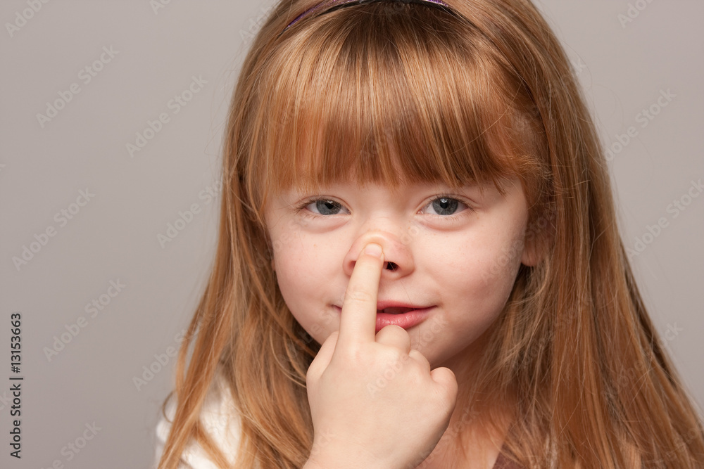 Silly Red Haired Girl Picks Her Nose Silly Red Haired Girl Picks Her Nose