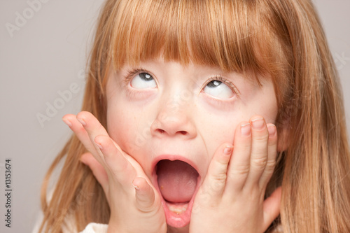 Goofy Red Haired Girl Making Faces