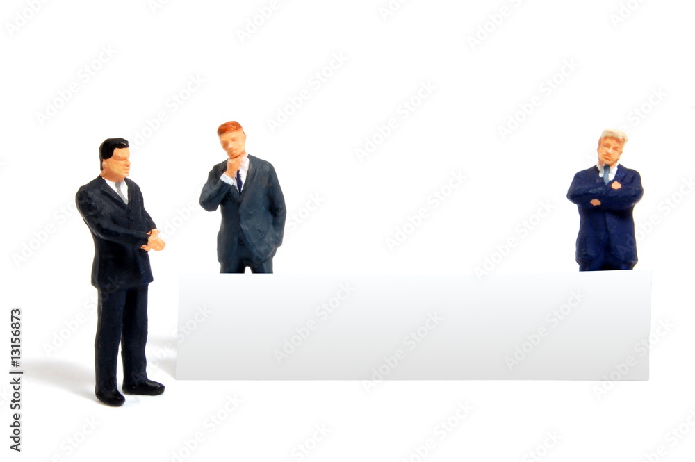 business people with banner business people with banner