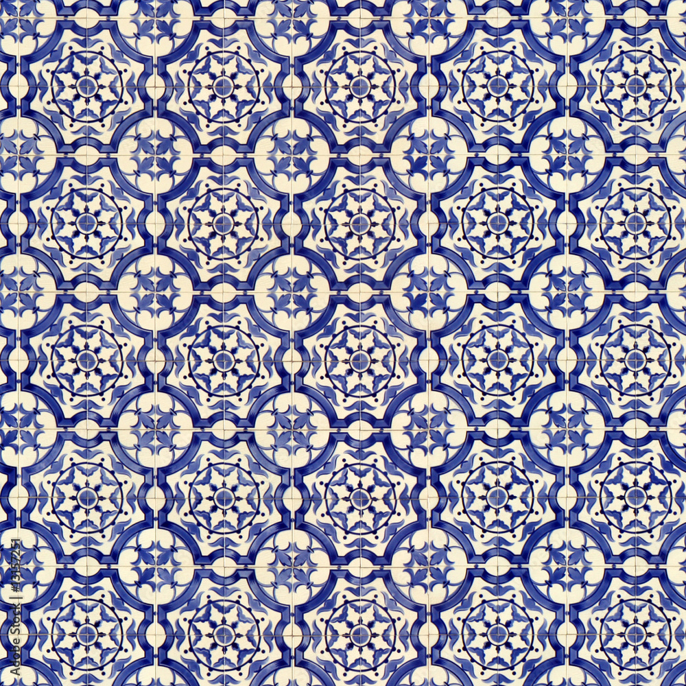 Seamless tile pattern of ancient ceramic tiles