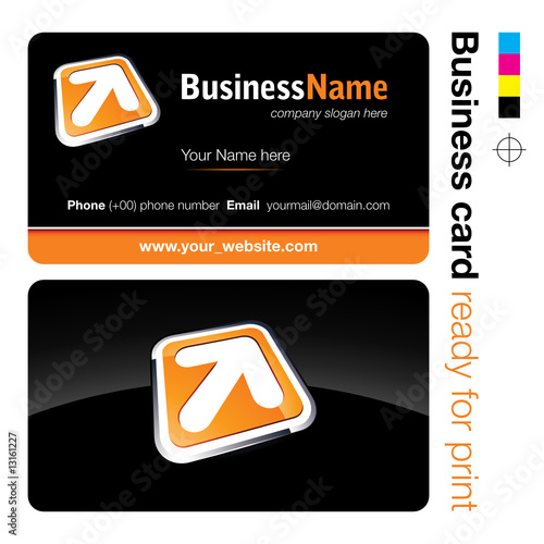 Business card, CMYK. Ready for print