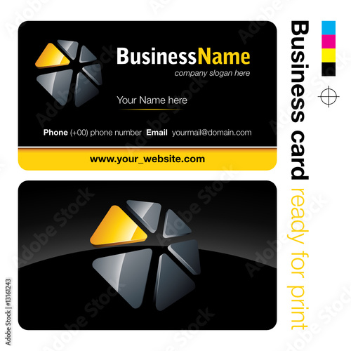 Business card, CMYK. Ready for print