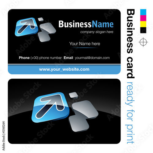 Business card, CMYK. Ready for print
