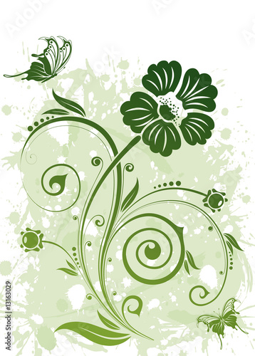 Grunge Floral background
