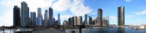 Fototapeta Naklejka Na Ścianę i Meble -  Chicago Hafen Skyline