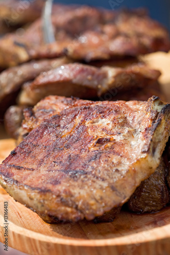 Wallpaper Mural Grilled or barbecued pork meat stakes Torontodigital.ca