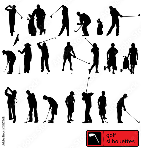 golf silhouettes collection
