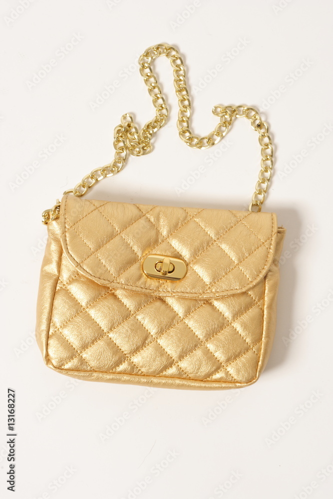 a golden handbag