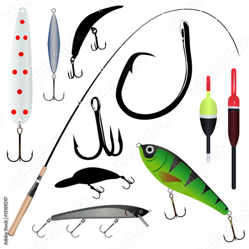 fishing rod, hook