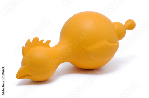 Yellow Rubber Chicken Dog Chew Toy