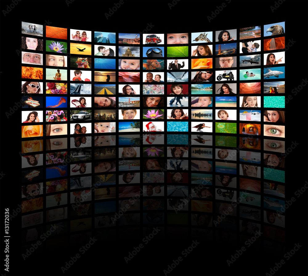 HD TVs showing movie - all images are in my portfolio HD TVs showing movie - all images are in my portfolio