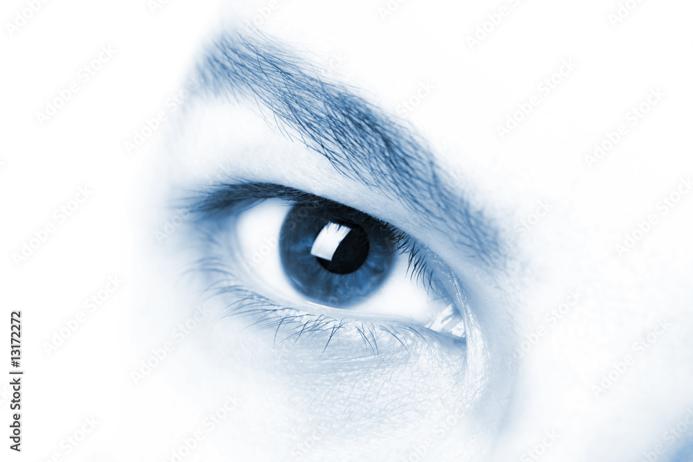 macro of beautiful man's eye macro of beautiful man's eye