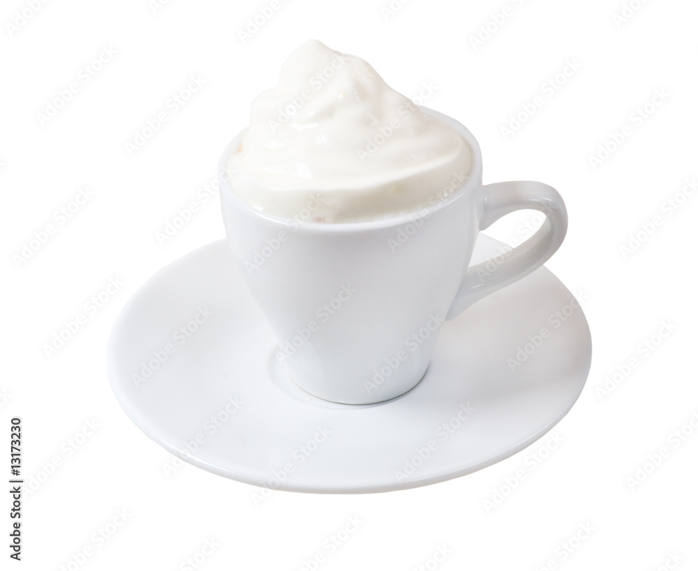 cappuccino.Cup of coffee on a white background cappuccino.Cup of coffee on a white background