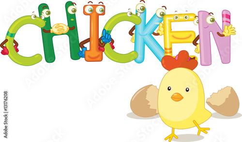 the word chicken