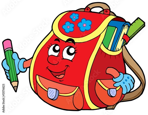 Red school bag
