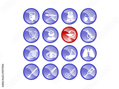 Medical and health care vector icons, part 2
