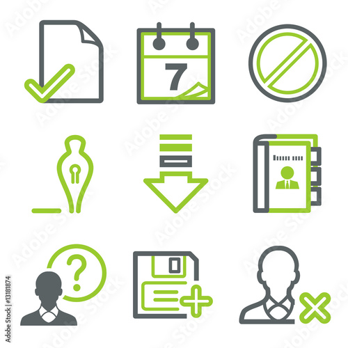 Green gray contour set 2