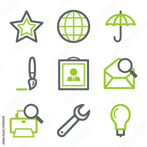 Green gray contour set 9