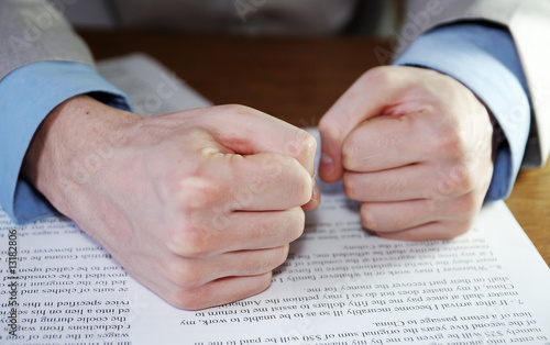 Businessman in bad temper.