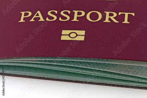 close up biometric passport