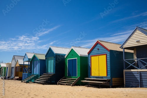 Colorful beach huts in Australia © tororo reaction