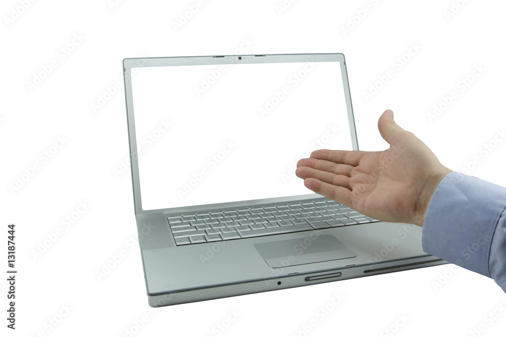 laptop open hand laptop open hand