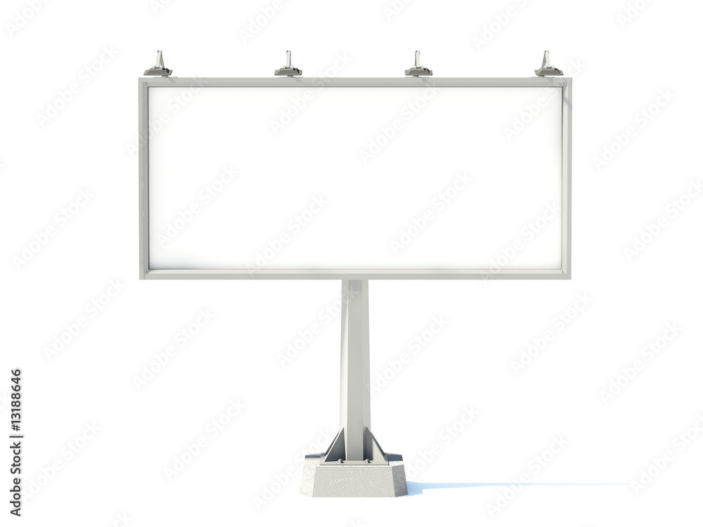 Empty billboard isolated on white Empty billboard isolated on white