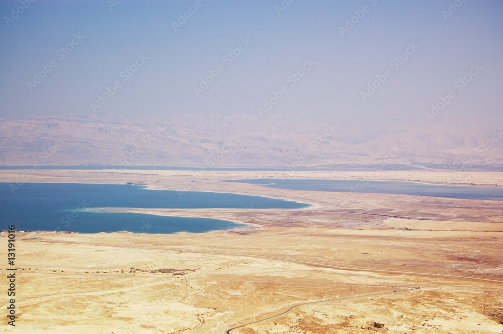 view on dead sea and judea desert view on dead sea and judea desert