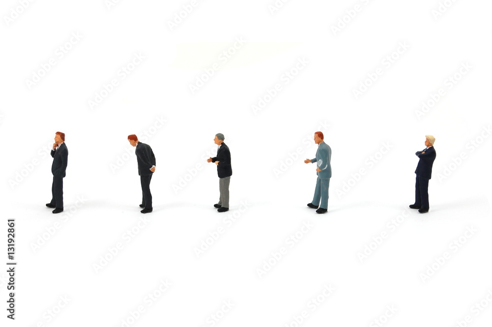 business people on white background business people on white background