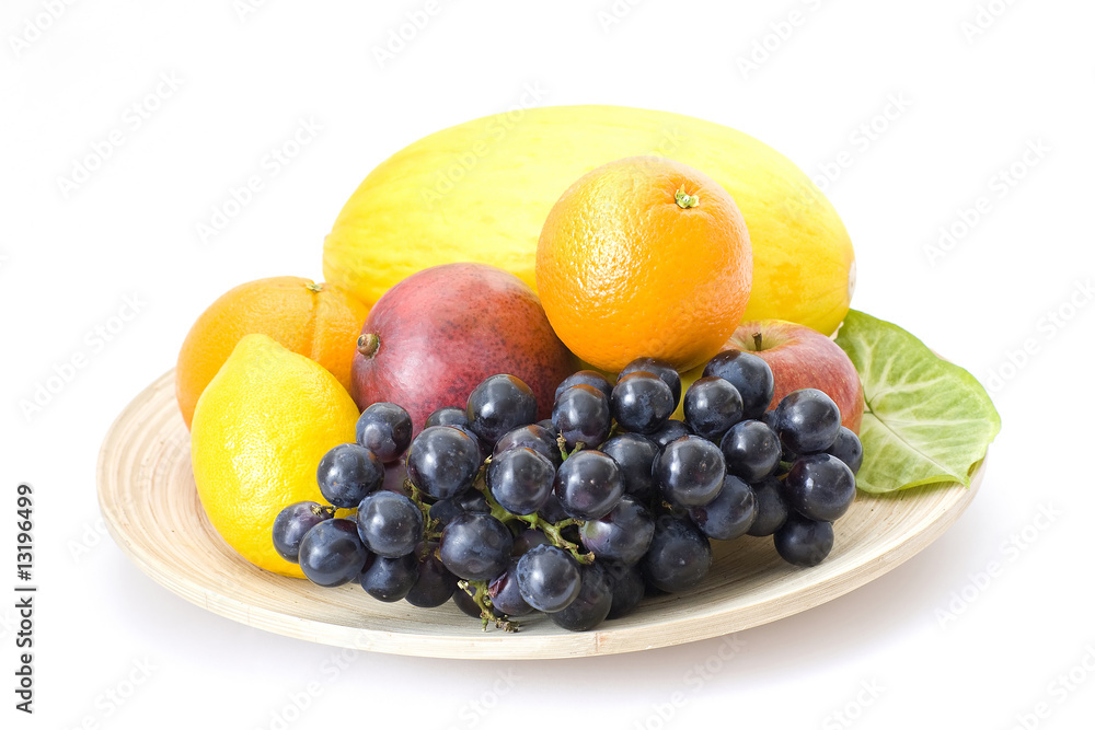 fresh fruits on a plate fresh fruits on a plate