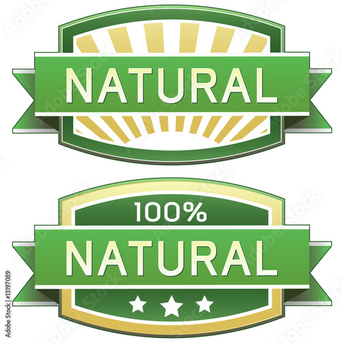 Natural product, food, or service vector packaging label