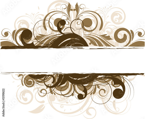 Floral banner for design.
