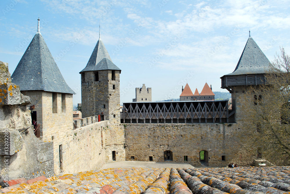 Sur les toits de la cité de Carcassonne