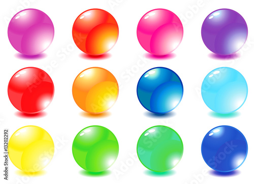 Set of colorful buttons. Vector