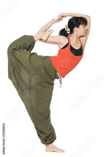Adult woman doing yoga