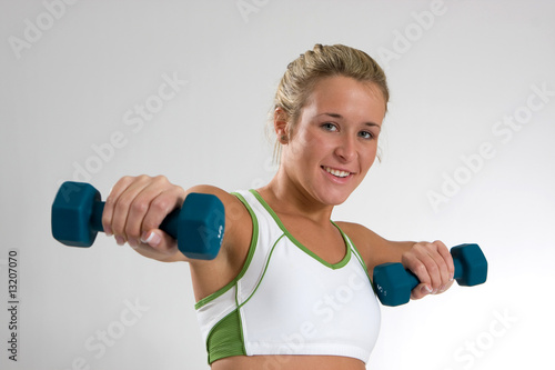 Woman With Dumbbells