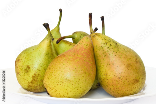 plate with pears