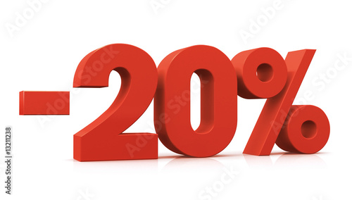 percentage, -20%