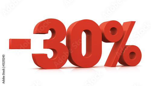 percentage, -30%