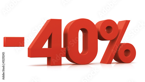 percentage, -40%