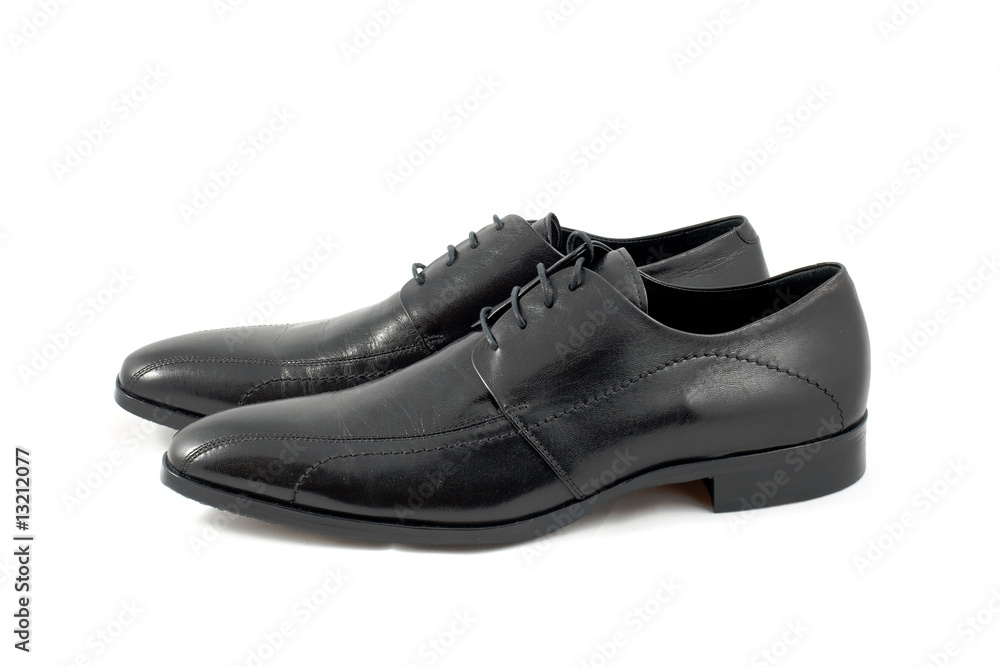 Black shoes isolated on the white background