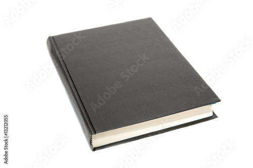 Black book isolated on white.