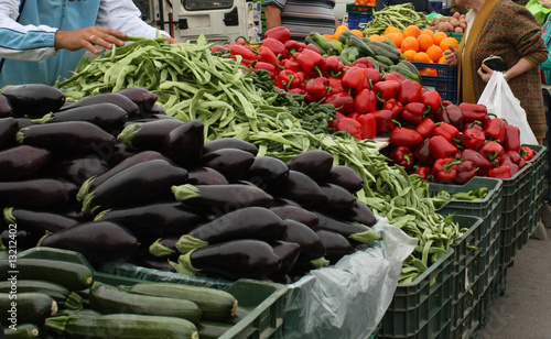 Fruit and vegetable stand in Spain