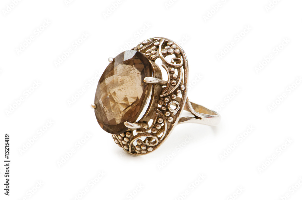 Precious ring isolated on the white background Precious ring isolated on the white background