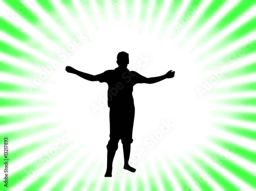 SILHOUETTE HOMME DEBOUT VECTEUR