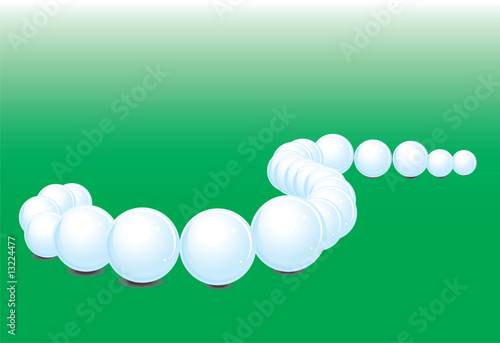 Pearls on a thread. Vector illustration