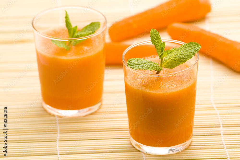 fresh carrot juice and mint fresh carrot juice and mint