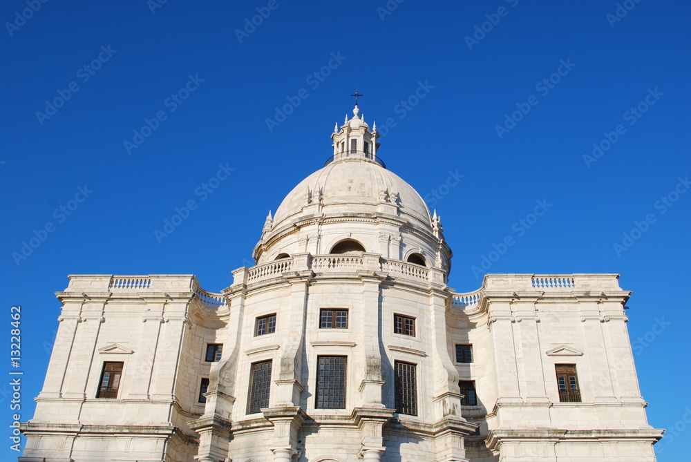 National Pantheon in Lisbon with Blue Sky Background