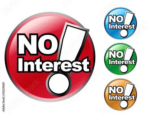 NO Interest Icon Sale Set